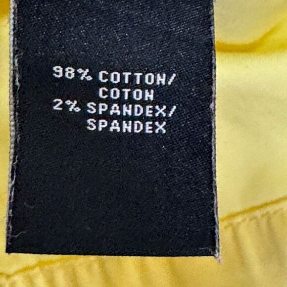 Lafayette 148 New York Size Large Yellow Cotton Stretch Zip Jacket - Picture 5 of 6